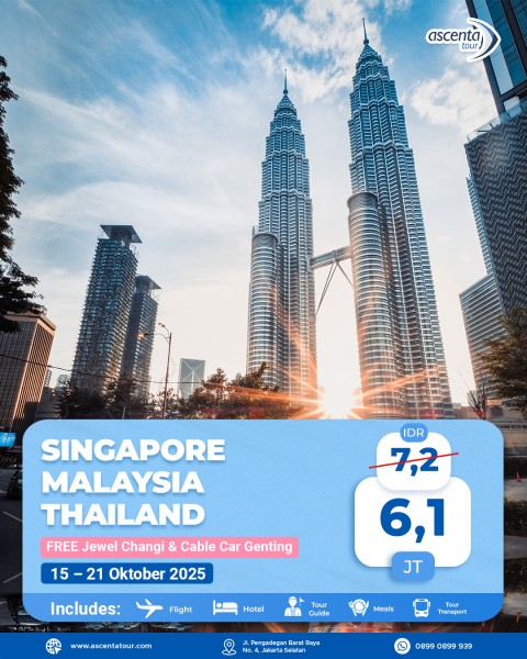 Tour 3 Negara Singapore Malaysia Thailand 7D6N